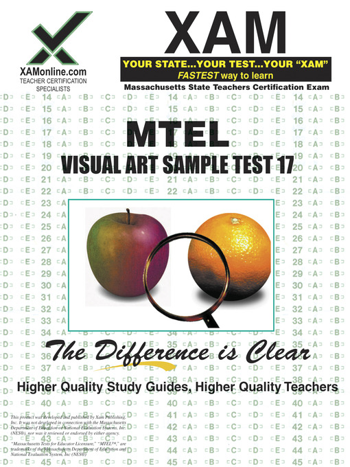 Cover image for MTEL Visual Art Sample Test 17